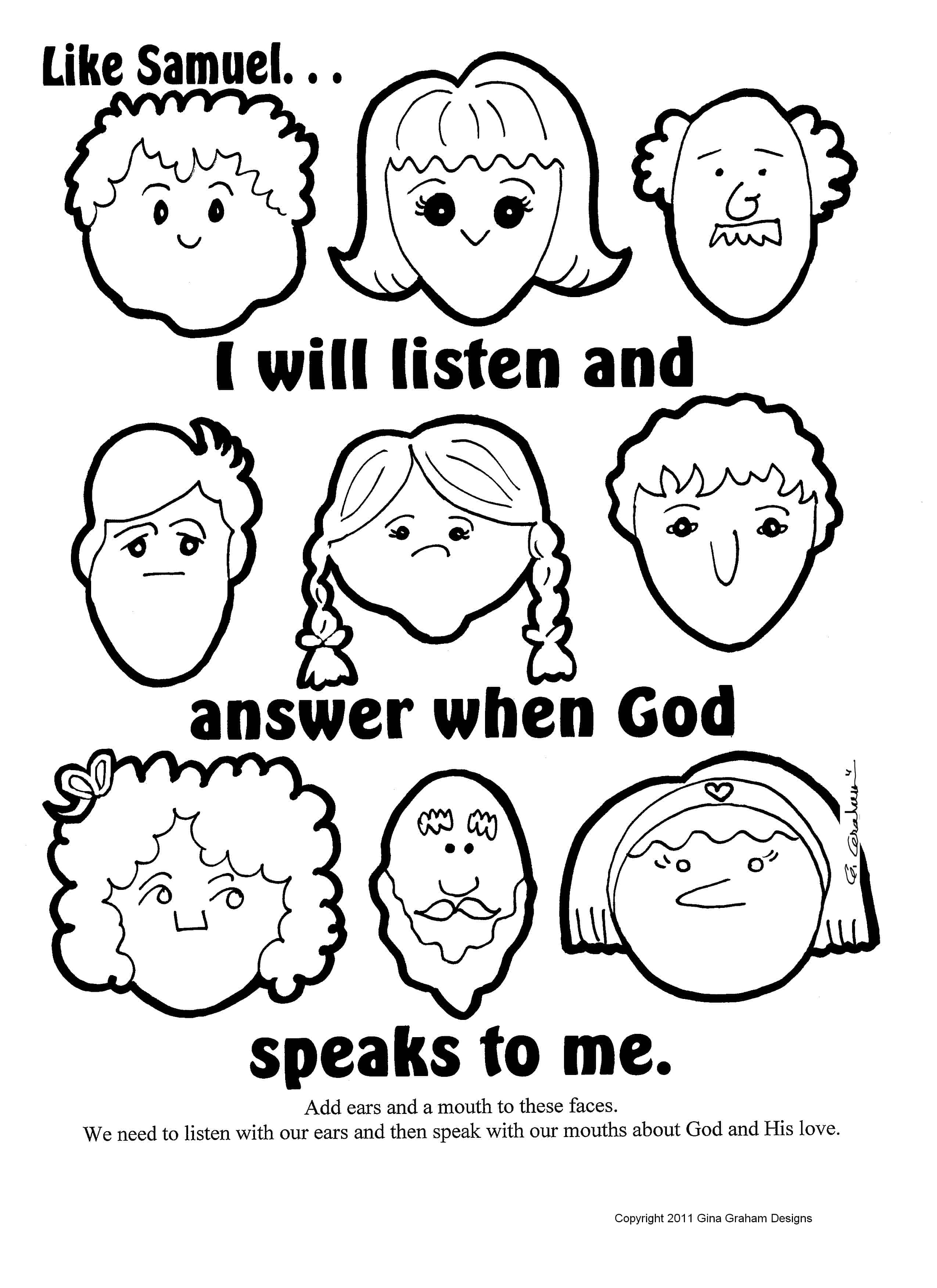 i listen to god coloring pages - photo #3