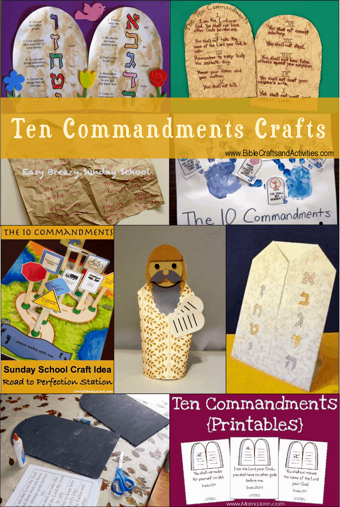10 Commandments Sunday School Craft