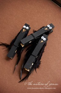 Raven or Crow Clothespin Craft