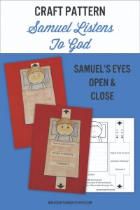 Samuel Listens to God paper craft example and template