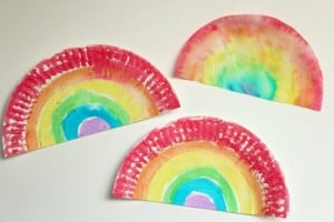 Paper Plate Rainbow Art