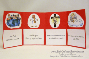 John 3:16 Accordion Book Craft