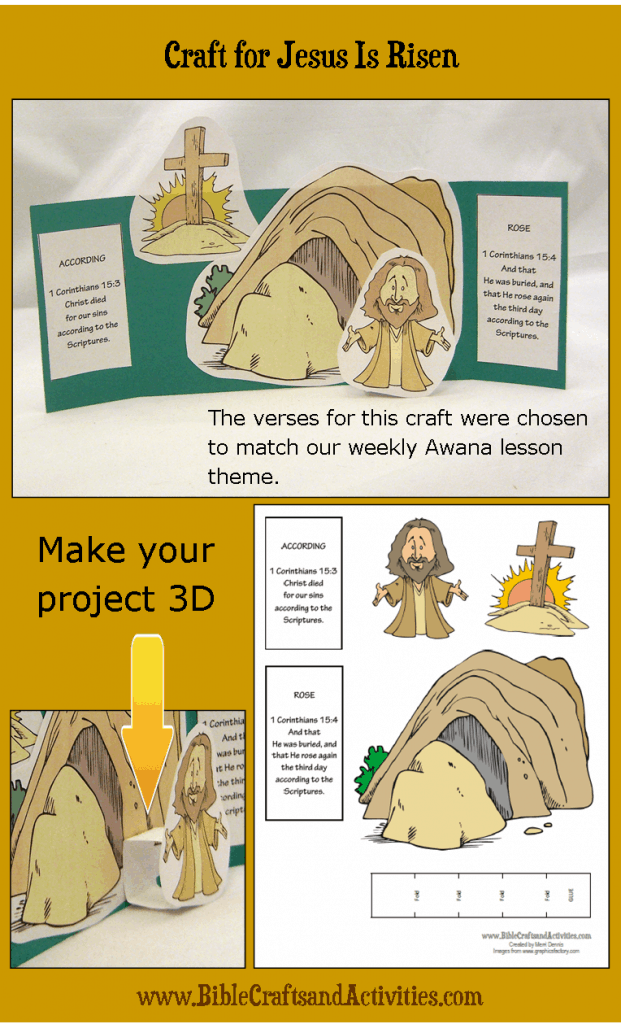 Awana Craft for Jesus is Risen Bible Crafts and Activities