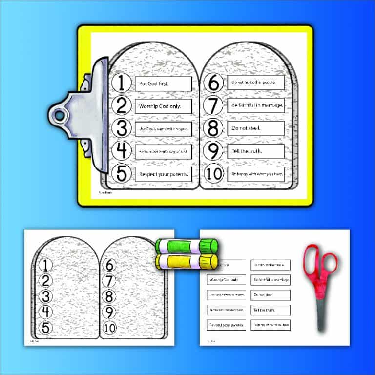 moses ten commandments product images-01 - Bible Crafts and Activities