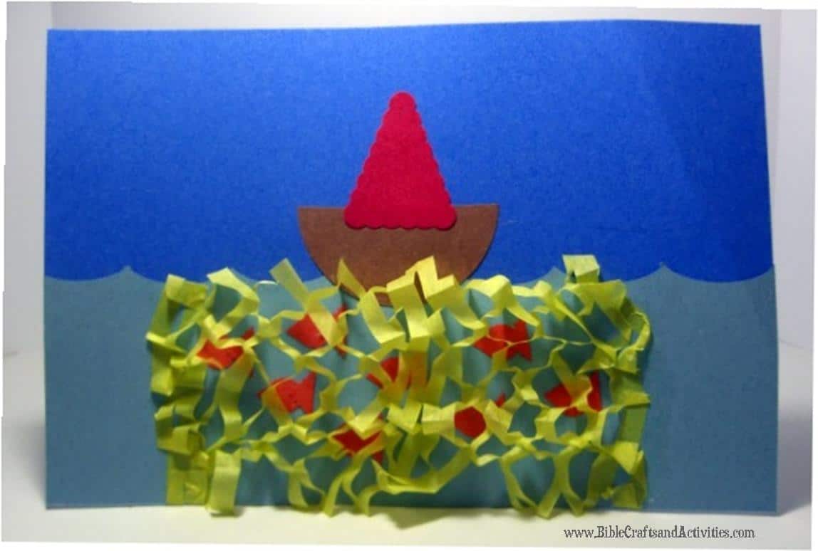 Craft for Miraculous Catch of Fish - Bible Crafts and Activities