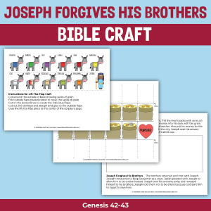 printables pages for joseph forgives his brothers craft