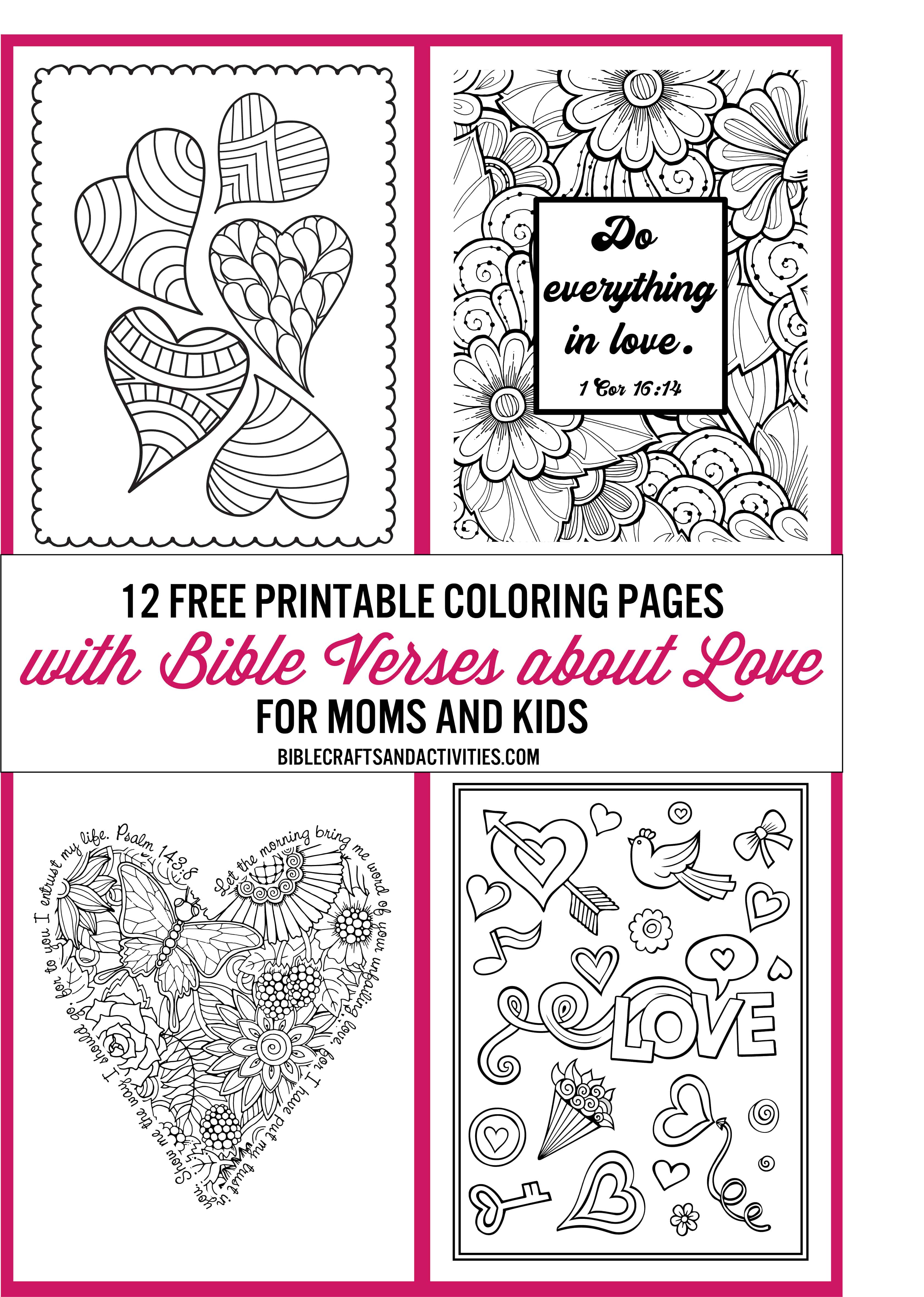 Free printable coloring pages valentine love bible verses Bible Crafts And Activities