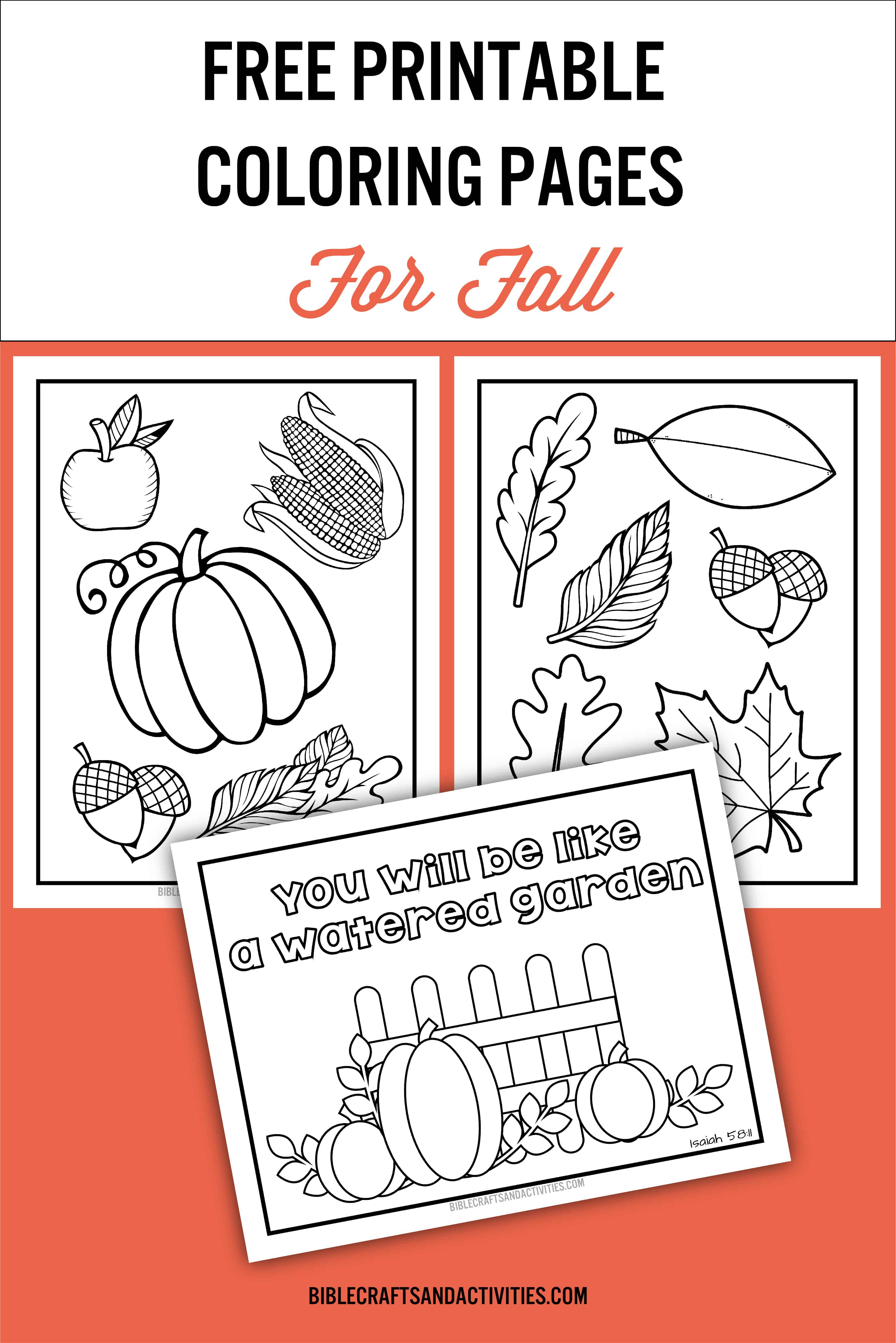 fall coloring pages for preschool