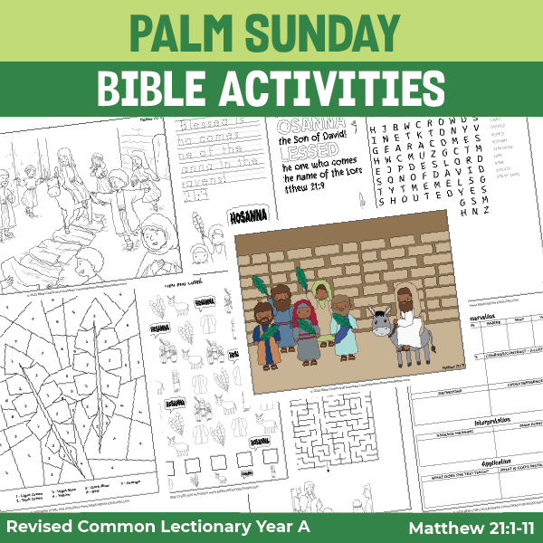 activity pages for palm sunday