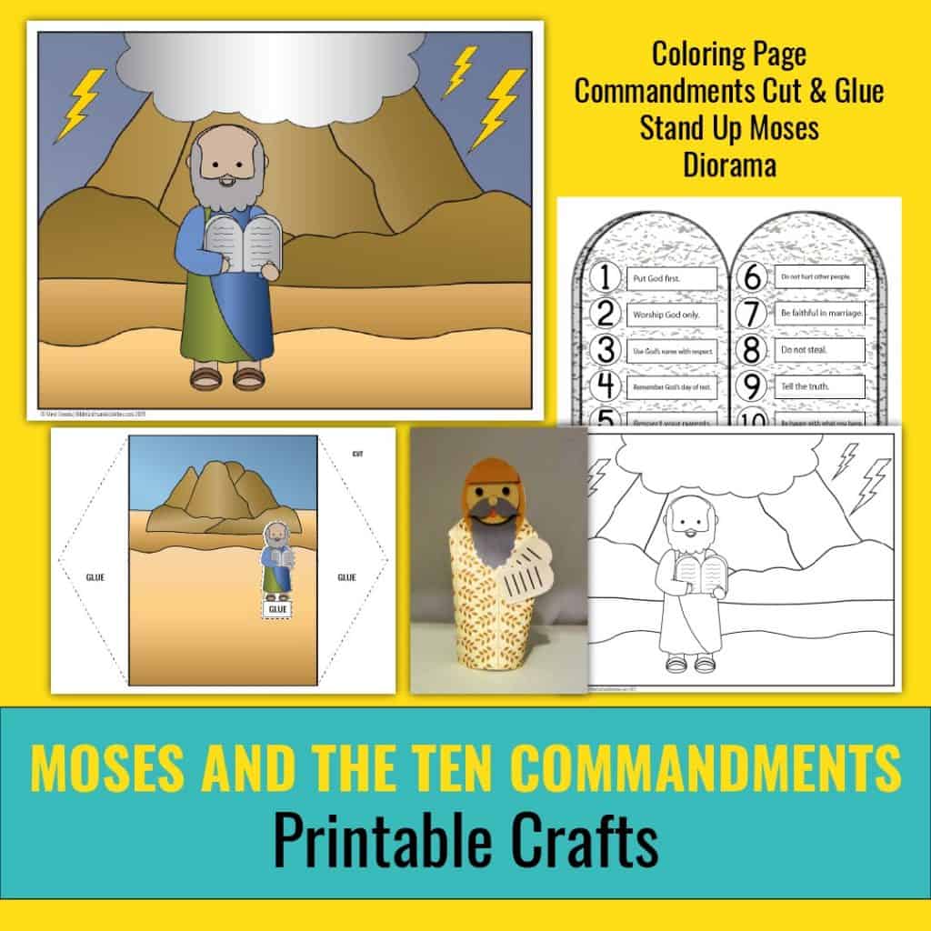 moses and ten commandments coloring pages