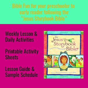 weekly lessons following jesus storybook bible