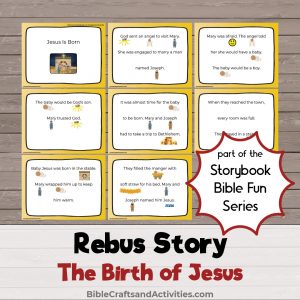 rebus story for the nativity preschool crafts