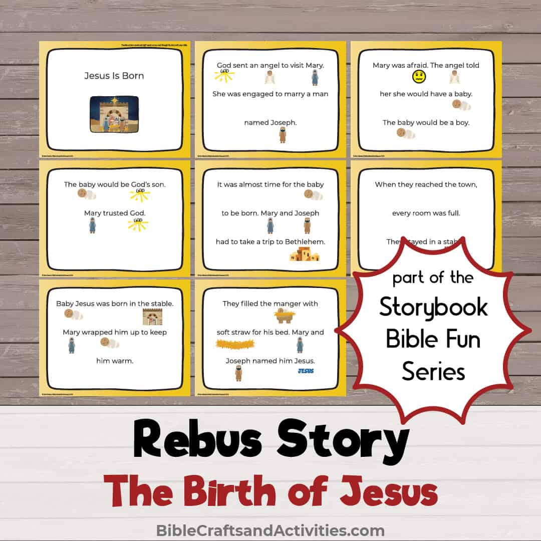 nativity rebus story pages