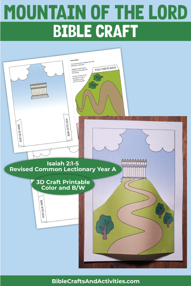 3D printable paper craft to illustration texts from the revised common lectionary
