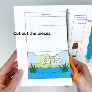 jesus is baptized craft - cut out the pieces