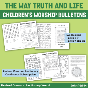 children's worship bulletins for the way truth and life