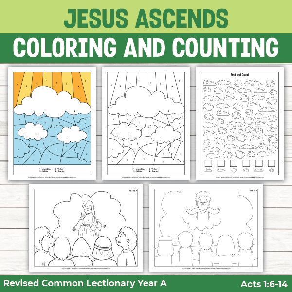 activity pages for Jesus Ascends in Acts 1:6-14