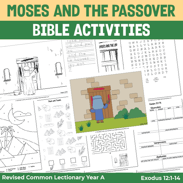 moses passover coloring pages