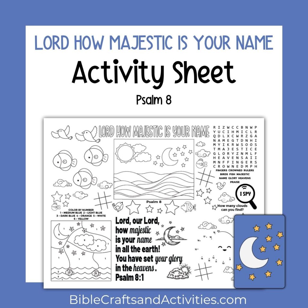 Lord How Majestic Is Your Name Activity Sheet
