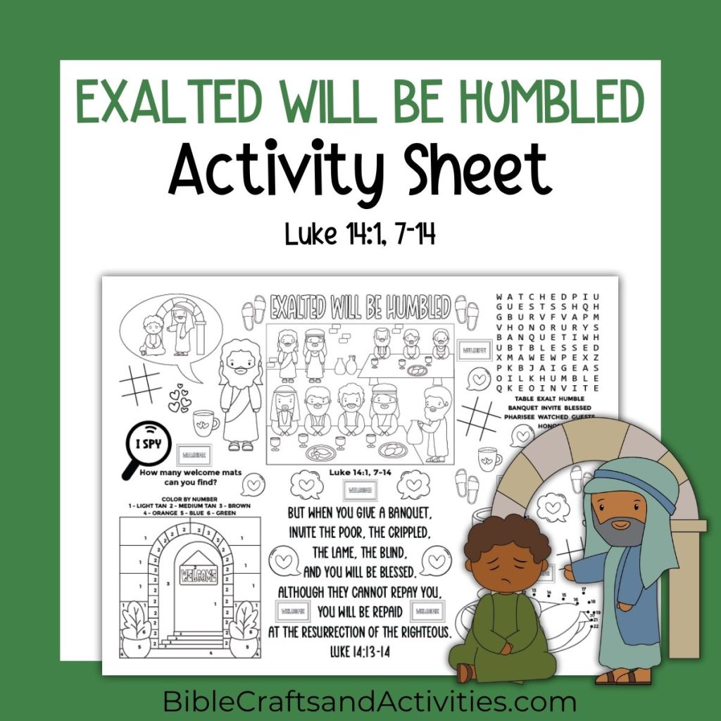 exalted will be humbled activity sheet