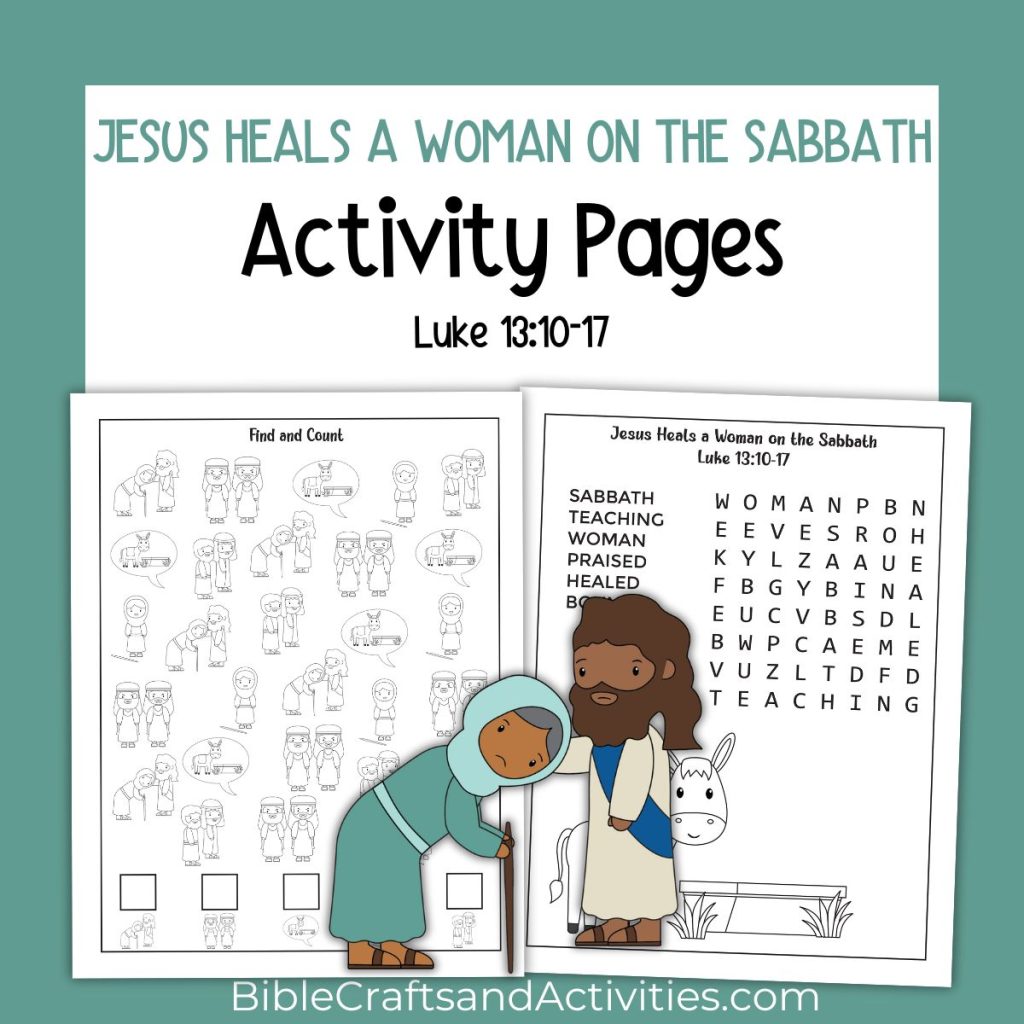 jesus heals a woman on the sabbath activity pages