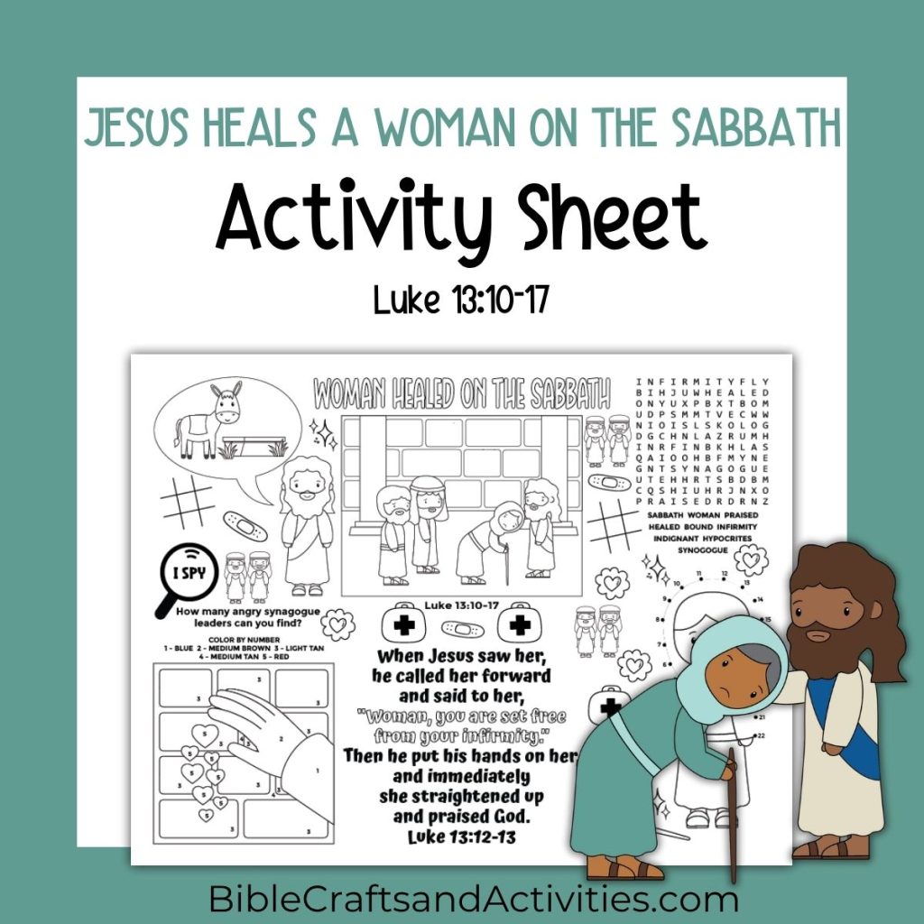 jesus heals a woman on the sabbath activity sheet