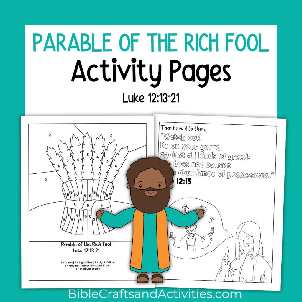 parable of the rich fool activity pages